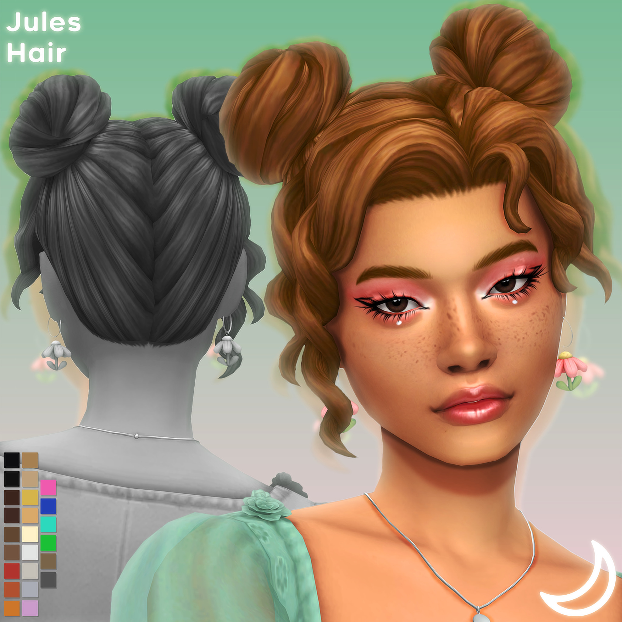 Colorful hairstyle by Jochi - The Sims 4 Create a Sim - CurseForge