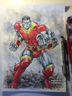 toddnauck:  ‪Colossus! Now in watercolor!‬ ‪A piece I started back in December. Finally found time to take it to color. 9”x12” Strathmore watercolor board and Grumbacher watercolor paints.