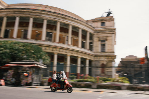 Speeding by in Palermo, Sicily.