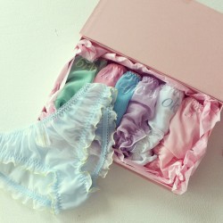 owned-little-kitten:  lizzykitten:  thedominantword:  I pay for them, and I choose them.  Cuuute :3  I wish I could have such pretty panties o.o  These are the only kind of panties I want ever