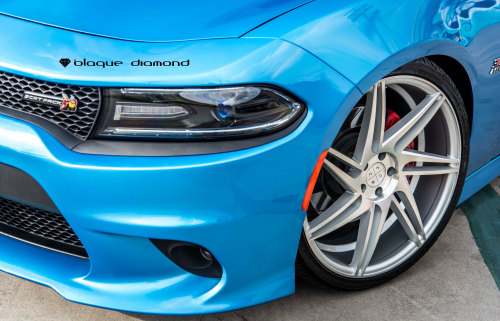 2015 Blue Dodge Charger Scat Pack on Silver Machine Face 22 inch BD1&rsquo;s | NEWCheck out the 