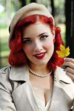 honeywhatdidyoudoforthosepearls:  Photo: Jasenka Arbanas Photography Wool beret: Rock Rockabilly Model/MUAH: Moni Le Fleur