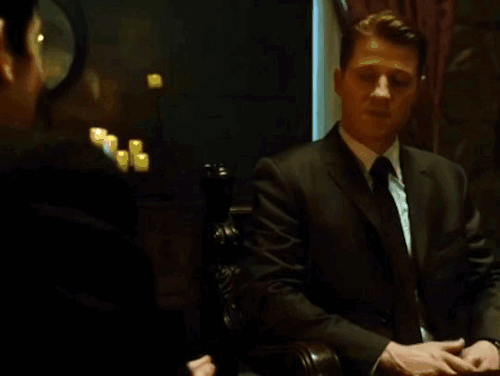 jim shrugging nervously before saying 'i need a favor'