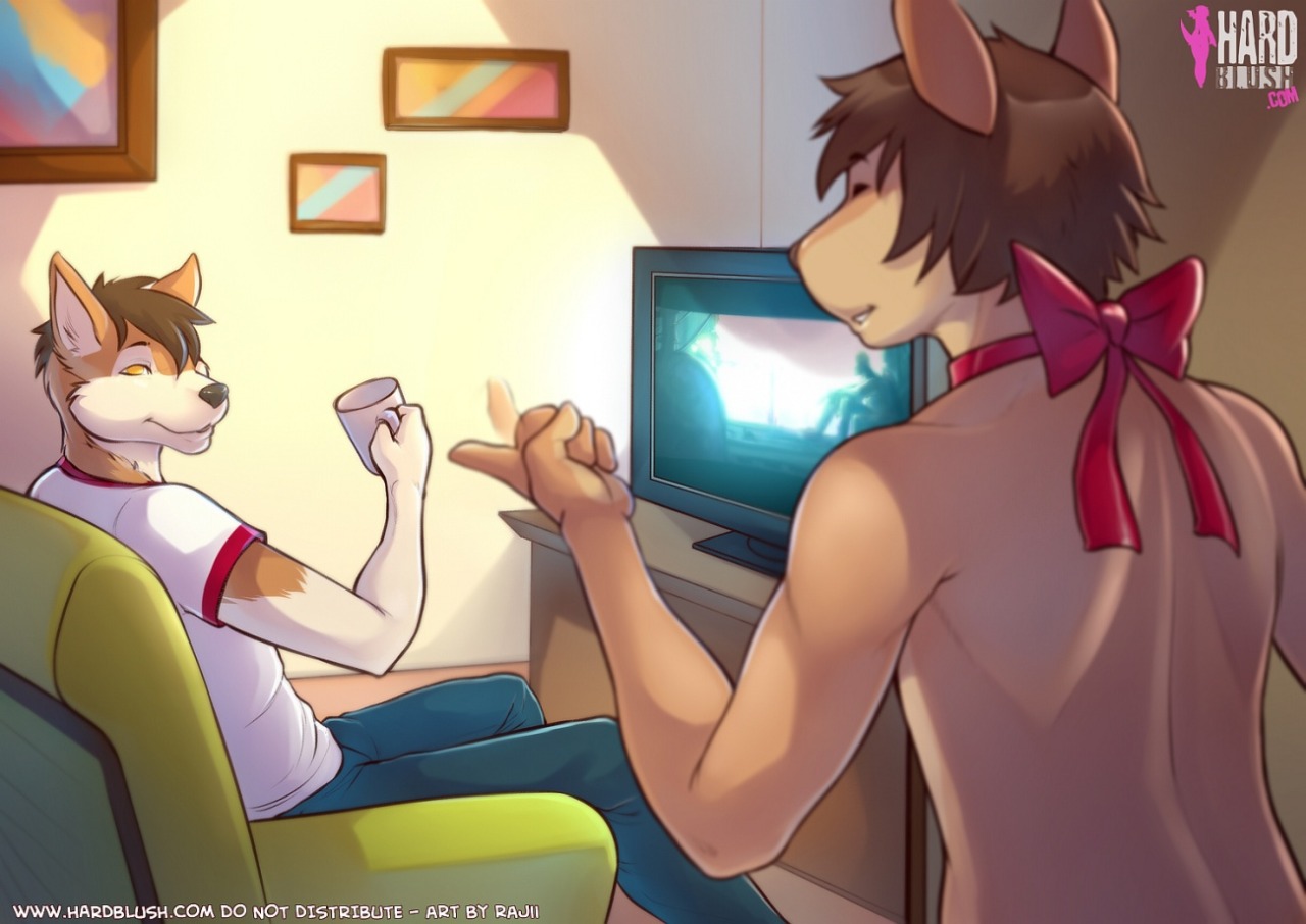 fuckyeahgayyiff:  tarathiel:  Art by Raji for Hardblush.  hella cute 