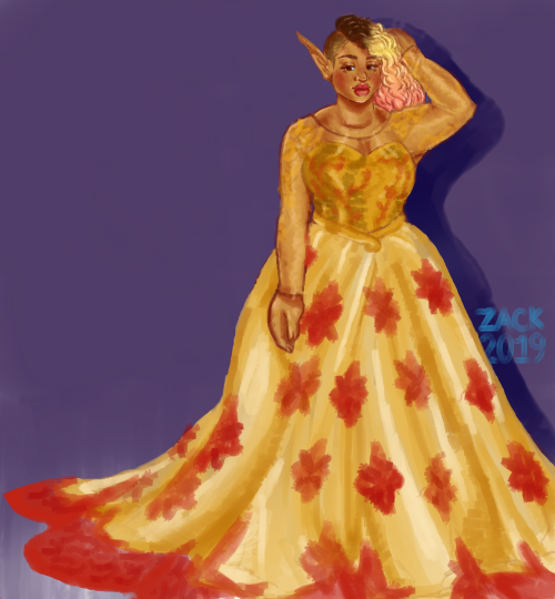 keplercryptids: panoramicambitions: commission of lup from taz in a formal gown [image descript