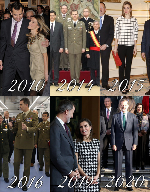 Felipe and Letizia retrospective: February 18th2010: Opening of ARCO 2010 (1, 2).2014: Military Audi