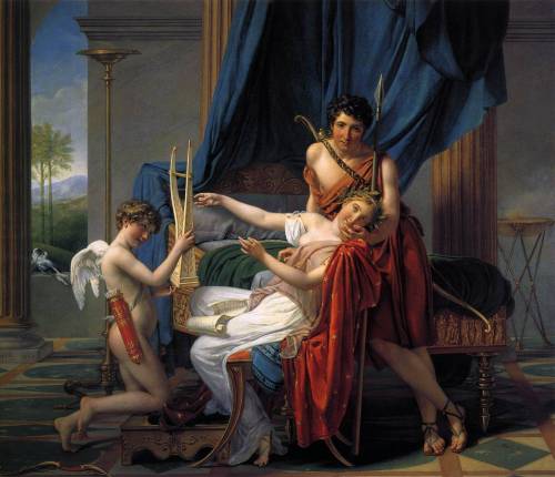 centuriespast:DAVID, Jacques-LouisSappho and Phaon1809Oil on canvas, 225 x 262 cmThe Hermitage, St. 