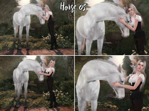 tv-sims: [TV] Horse charmer - 9 female poses with a horse.You will need:- HorseDownload