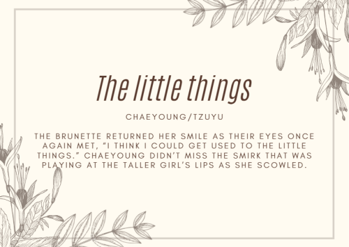 girlcrushficexchange:The little things - Anonymous - Chaeyoung/Tzuyu (Twice) - The brunette returned