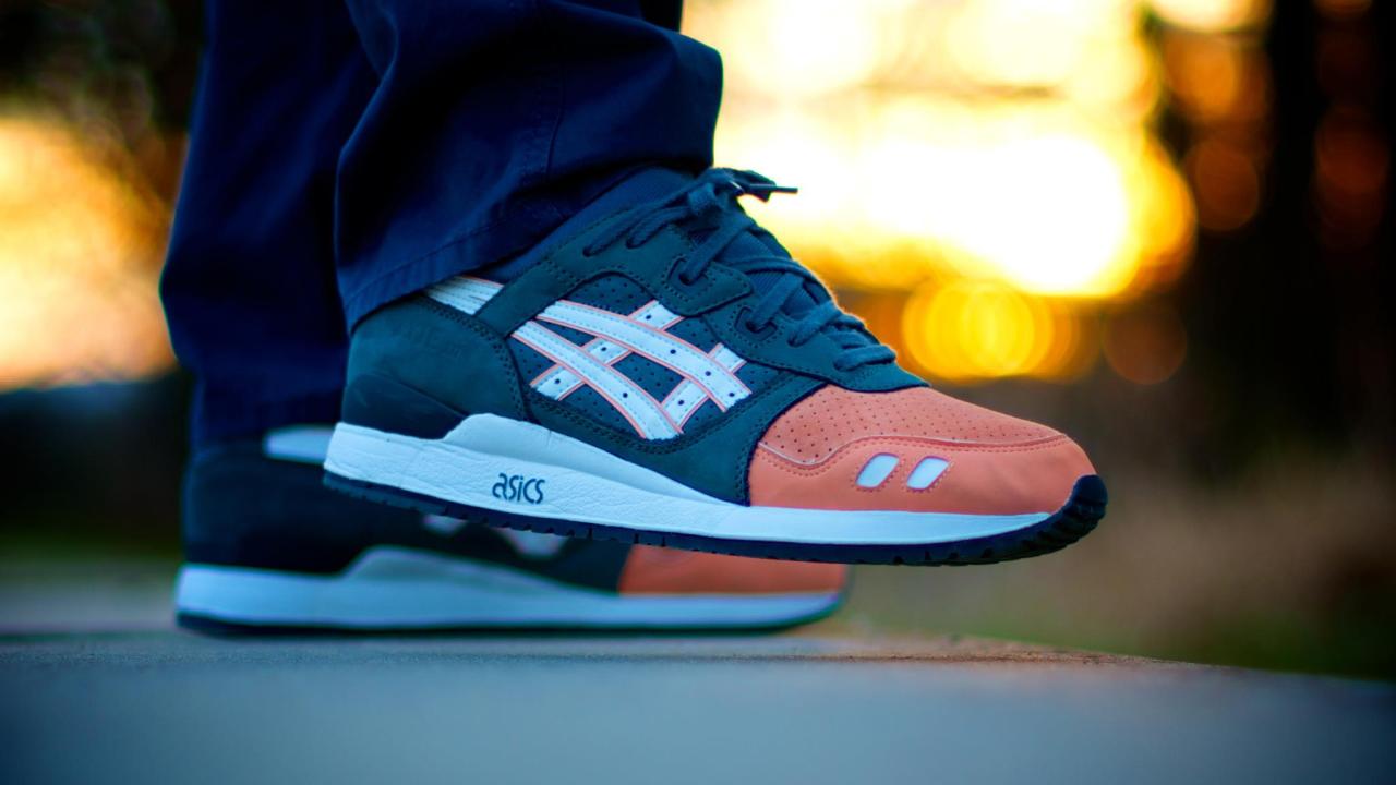 asics gel lyte iii ronnie fieg salmon toe