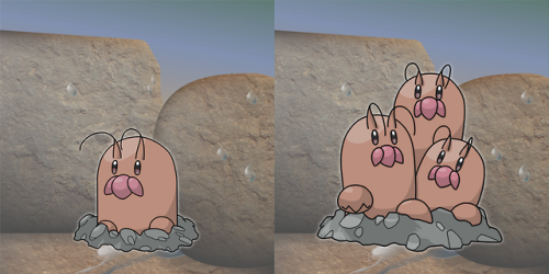 Bug/Ground retypes of the Diglett line