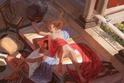 awanqi:  yayy another patrochilles piece :D i wanted this to capture the tone of the story when they were still happierrrr you know, before the homewrecker came and ruined a lot of things 