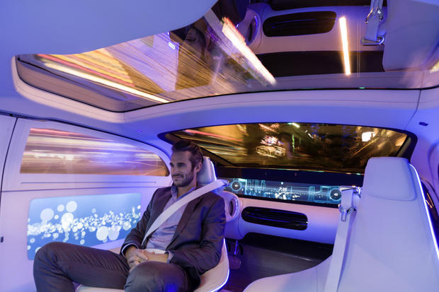 mentalflossr:  Mercedes-Benz Unveils a Sleek and Shiny Self-Driving Car We are now