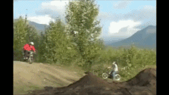 Back-landing technique, performed by a specialist at failing. Don&rsquo;t try