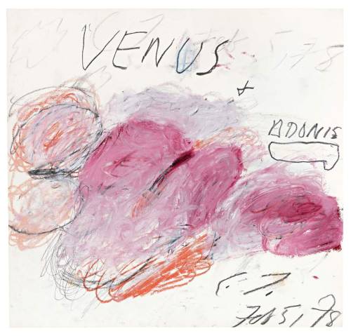 amare-habeo:Cy Twombly (Americain, 1928-2011) Venus and Adonis, N/DGalerie Karsten Greve Köln, Paris