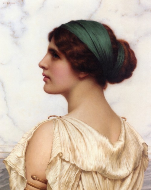 john-william-godward:Atalanta, 1908, John William GodwardMedium: oil,canvas