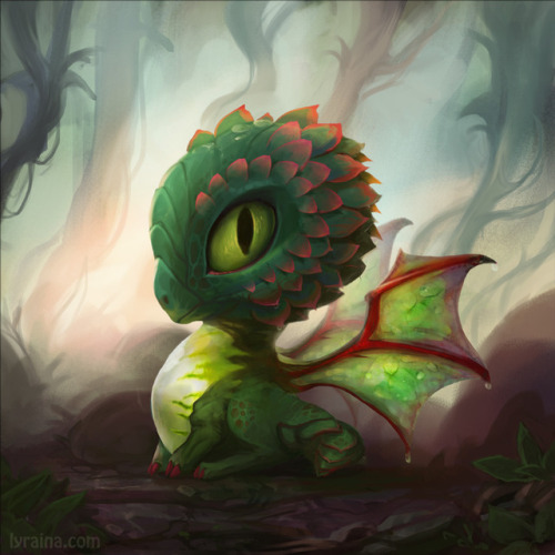 lyraina:Another little Dragon for the Art Order challenge. Succulent inspired!