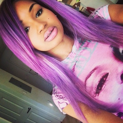 XXX imninm:Black girls with purple/lavender hair photo