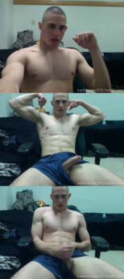 wankoncam2012:  buff badass marine shows his muscles and fat cockVIDEO VIEW &amp; DOWNLOAD HERE