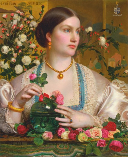 Just something pretty to look at. Frederick Sandys, Grace Rose, 1866 oil on panel. Courtesy of Museo