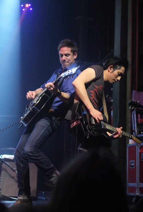 Mikel Jollett & Steven Chen of The Airborne Toxic Event, Webster Hall (16 January)photo by Megan