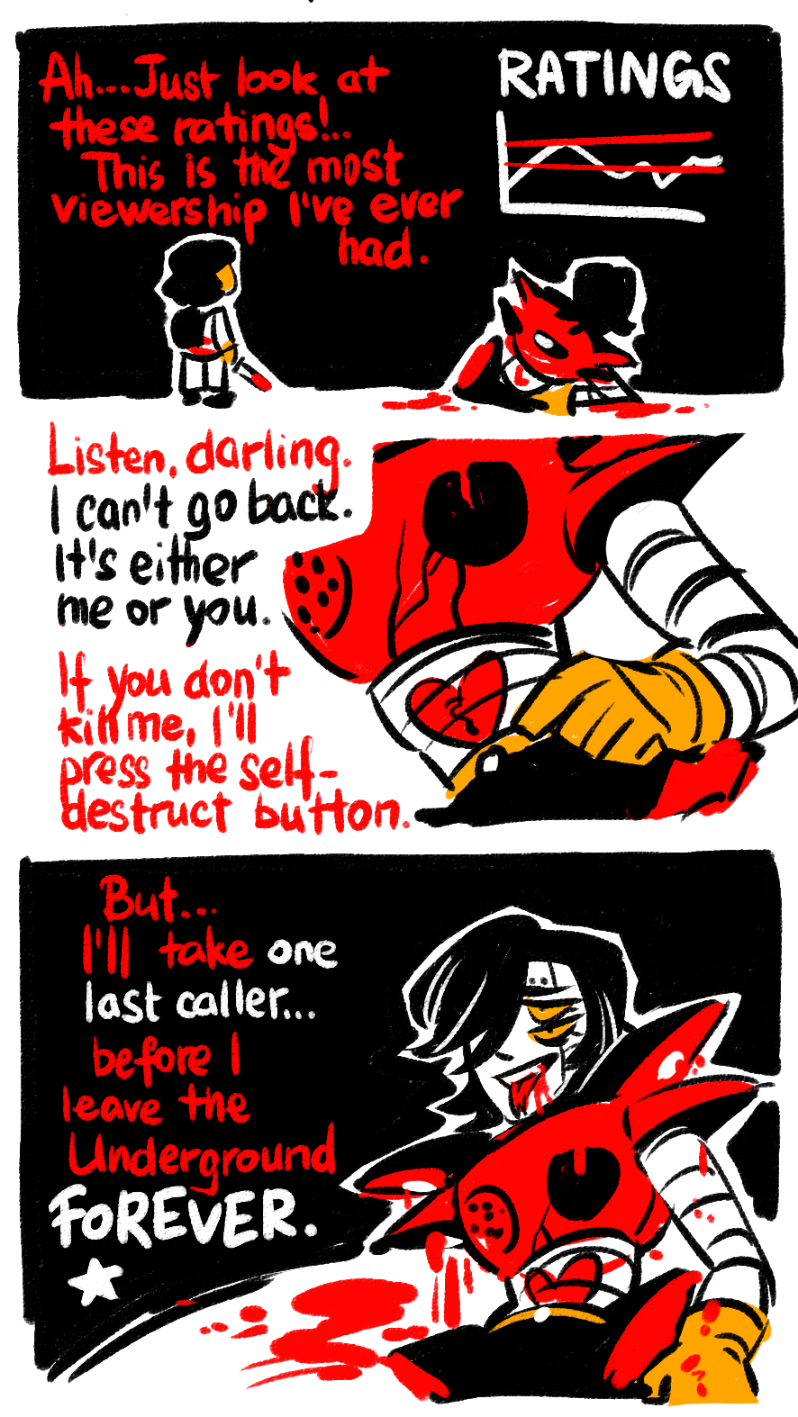 hotlegmeme:  so you said you want sad Mettaton well i went and made myself sad hahhhah