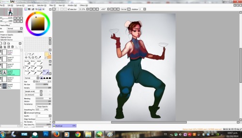 david-brun:  Working on some Chun li commission :) !!!  who wants to join the commission train?