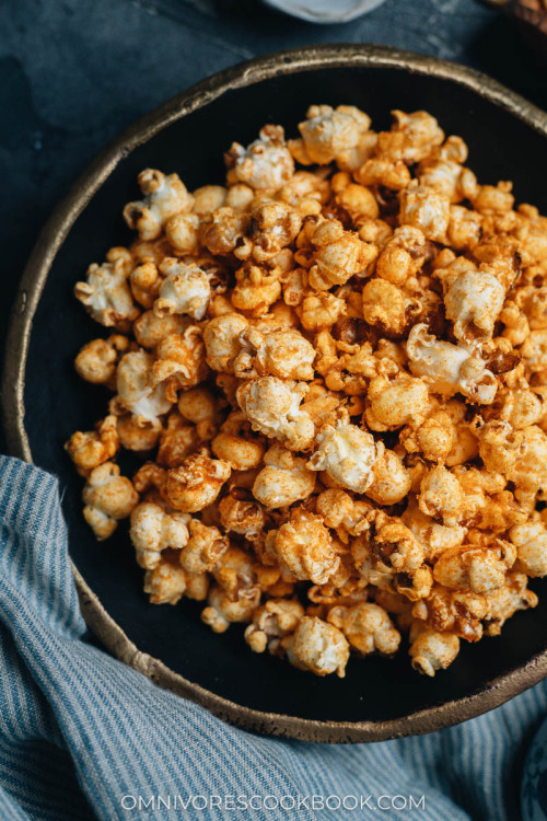 Spiced Sweet PopcornMake movie night or snack time more fun with this spiced sweet popcorn with hint