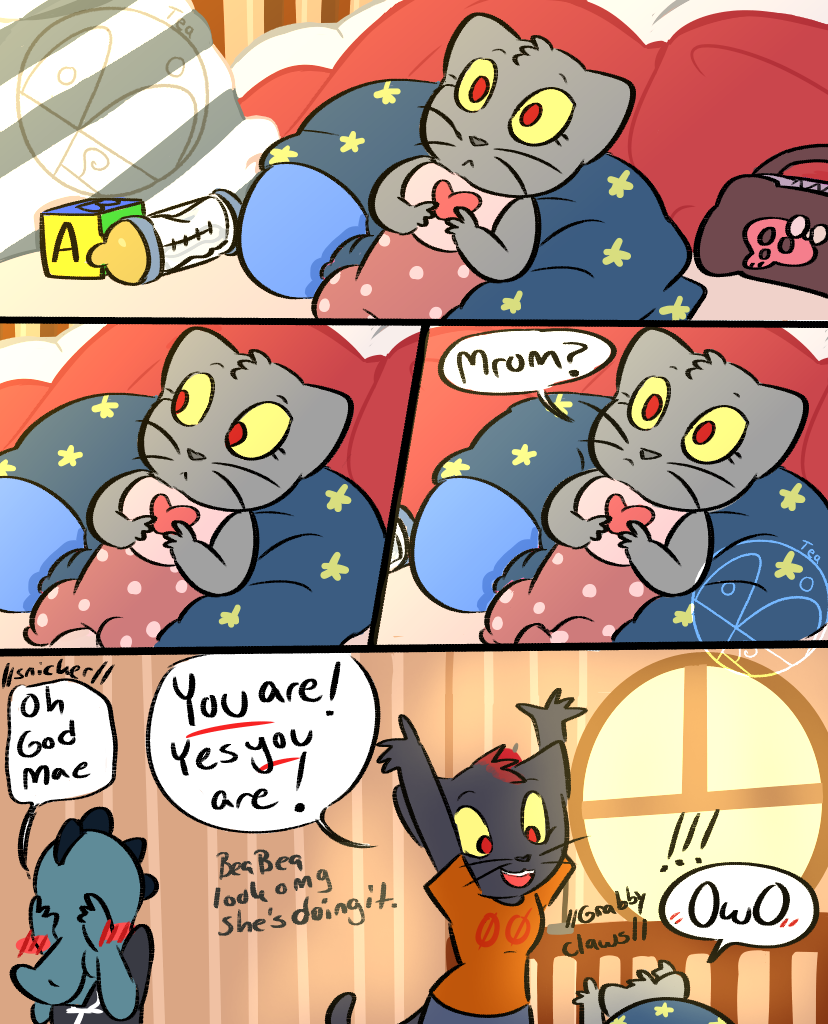 nitw-maebea-after: t3f3r:  Another Momma Mae and Momma Bea comic in which bby Cassandra