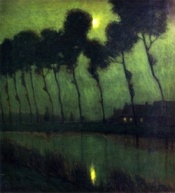 toinelikesart:  Charles Warren Eaton  “Bruges Moonlight”  1910 