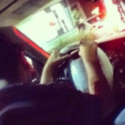 This nigga too gone , he drove right past the intercom at the In&amp;Out drive thru, aha too gone #gone #sky #drive #nobars #inandout #burgers #animalstyle #fries #lol #funny #nigga