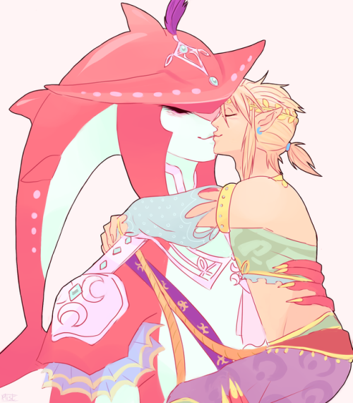 mistylotl: i keep drawing sidlink smoochin