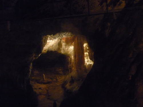 Underground at Dan-yr-Ogof, September 2014can you spot the angel?