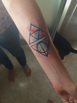 1337tattoos:  Deathly hallows & triforce