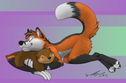 thefoxcave:  Art by: djsammehfox   Cuuuuute &lt;3