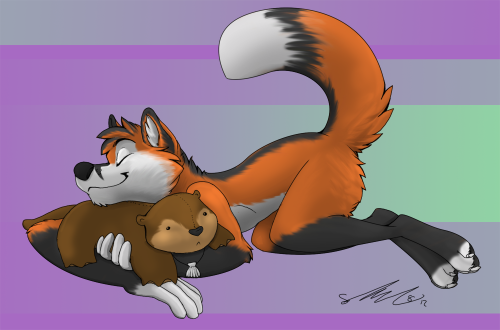 thefoxcave:  Art by: djsammehfox   Cuuuuute <3