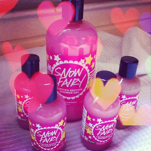 The Lush Snow Fairy gift set has a cotton candy fragrance and contains a sprinkling of sparkly fairy