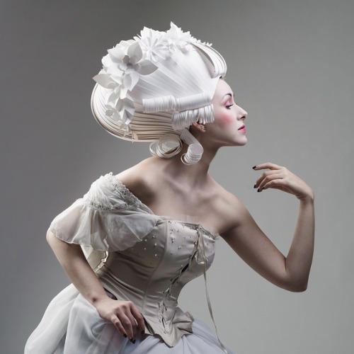 sartorialadventure:Baroque paper wigs by Asya Kozina (click to enlarge)