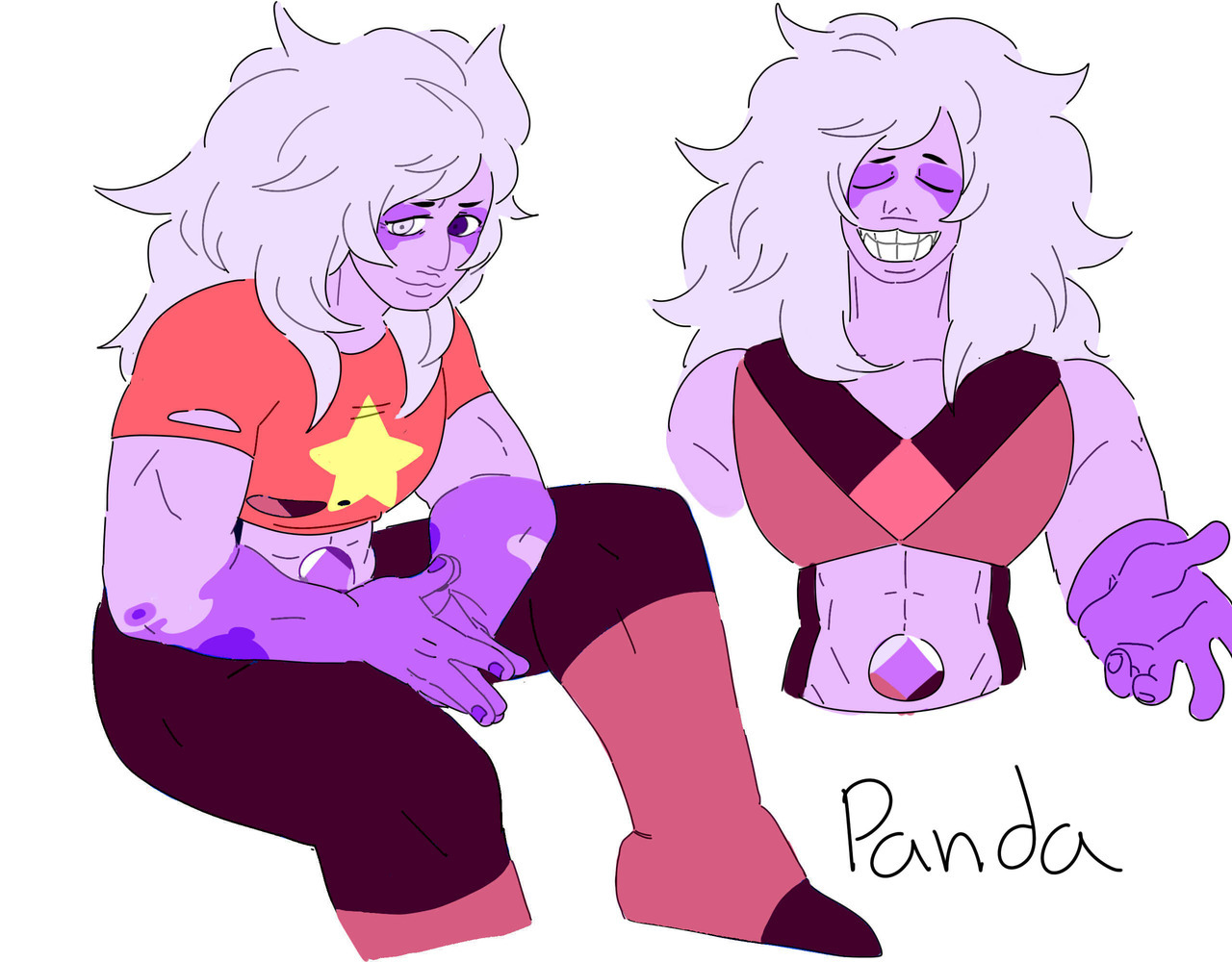 ruthfigueroa19:  my Gem OC amethyst, she got the nickname “Panda” from the