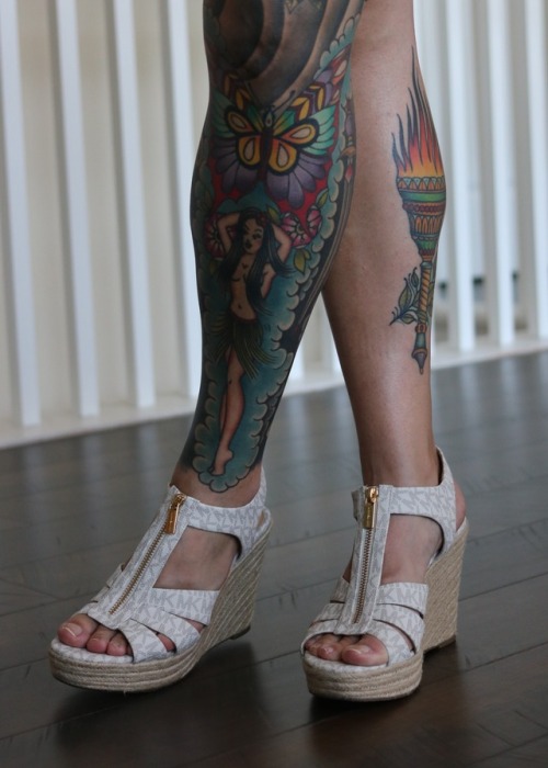 Tattooed LegsCarrie Capri in Sexy High Heelscarriecapri.tumblr.com