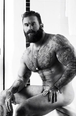 Grade-A-Beef:  (Via Tumbleon)   Omg Massive Muscles, And Awesome Ink Work - Physically