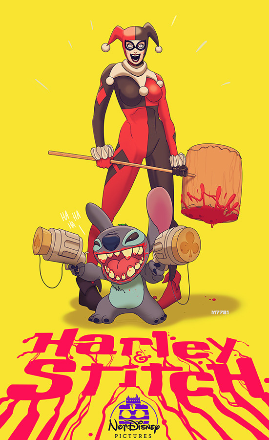 herochan:  Harley &amp; Stitch Created by Marco d’alfonso Website || DeviantArt || Tumblr