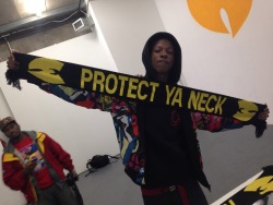 wutangis-forthechildren:  Joey Bada$$ and crew dropped by the gallery today and picked up a beachlondon scarf! Show is open until March 14th!