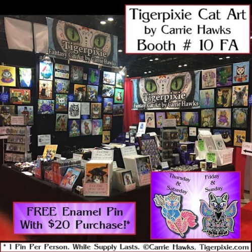 I at MegaCon! Tigerpixie Cat Art Featured Artist Booth # 10FA ❤ I have a 10x10 space with all of my 