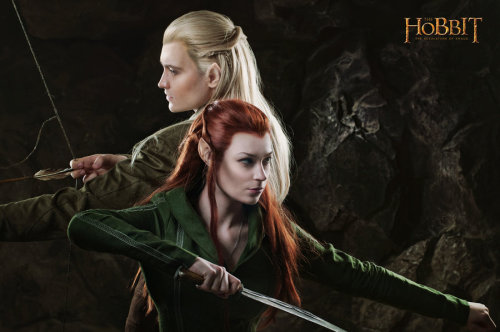 theunderdogconsequence:Legolas and Tauriel - The Hobbit cosplay (test) by LuckyStrike-cosplay