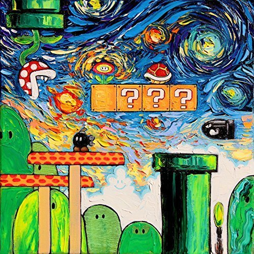 retrogamingblog:Van Gogh Inspired Super Mario Paintings made by SagittariusGallery