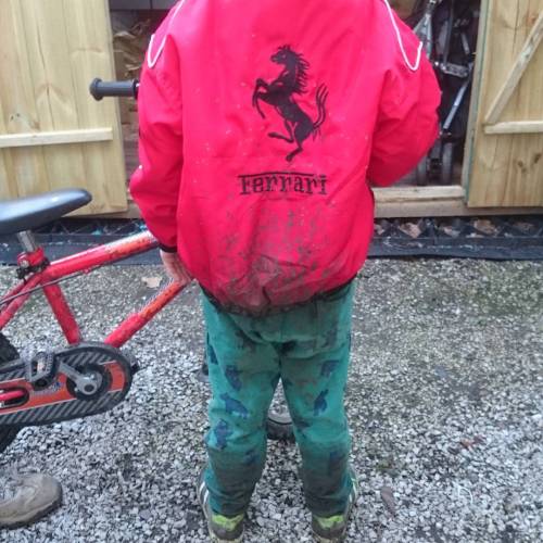 H after a 4 mile muddy bike ride #proid #family #activities #cycling