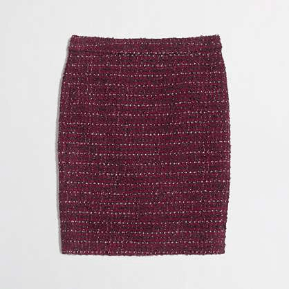 Factory pencil skirt in tweed