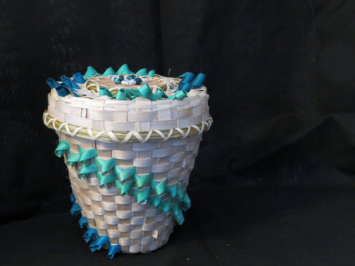  Gerald Jacobs (Passamaquoddy) Black Ash Basket Available from Quoddy Baskets on Etsy 