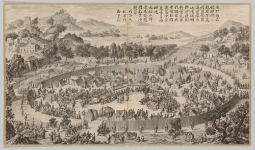 Chieftain Wushe Surrendering the City: from Battle Scenes of the Quelling of the Rebellions in the W